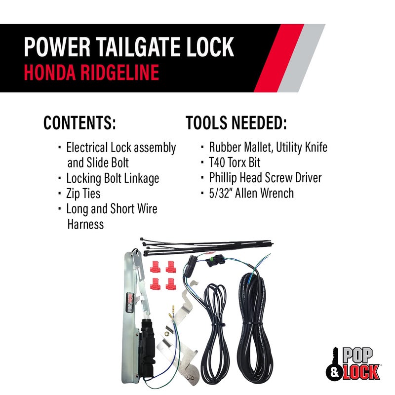 Pop & Lock - Power Tailgate Lock for Honda Ridgeline, Fits 2005 â€“ 2019 Models (PL8600, Works with or Without Backup Camera) - Image 5